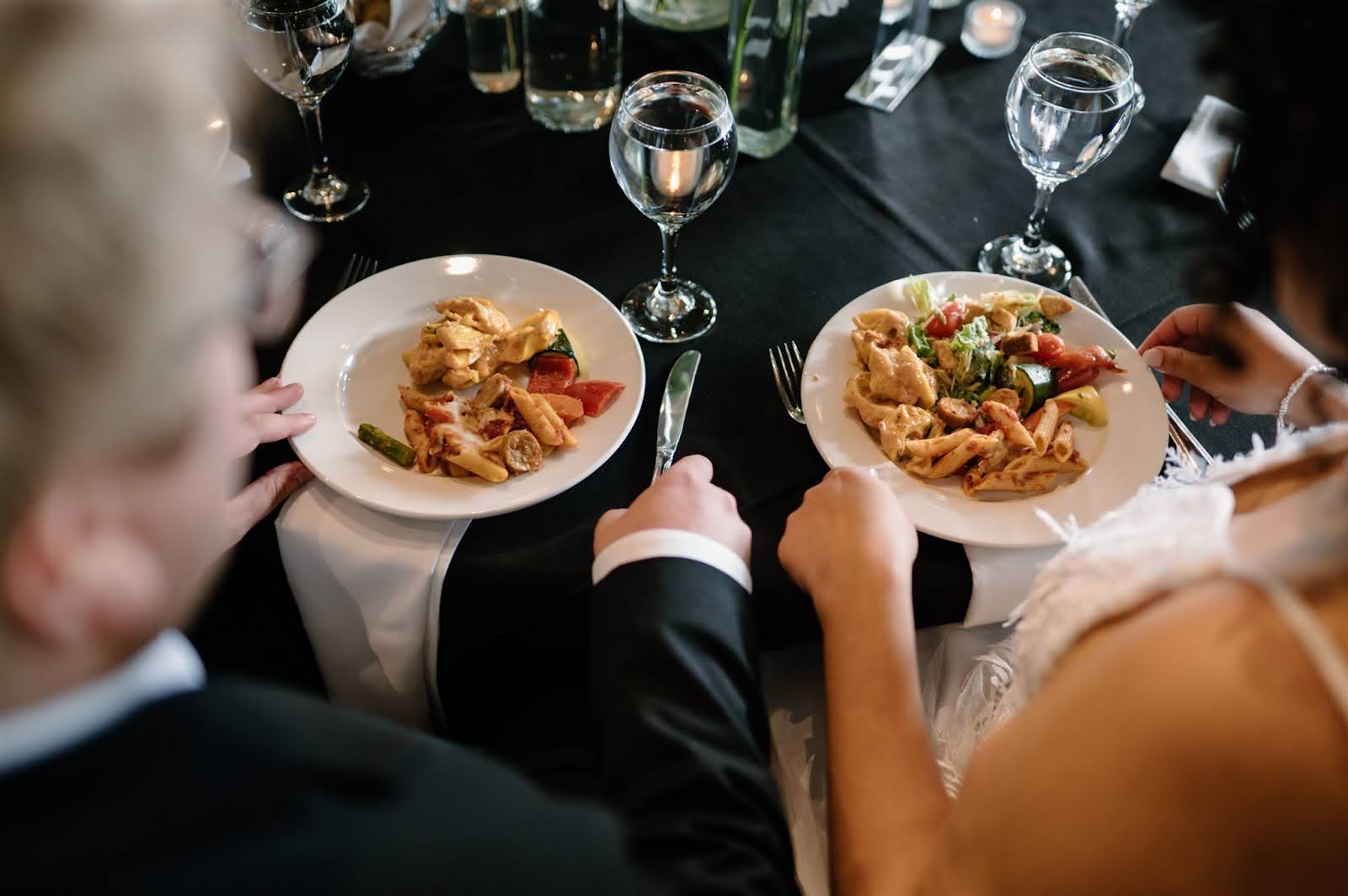bride & groom meal