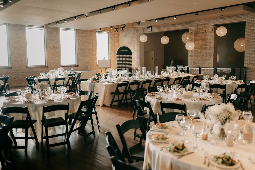 Tables Setup For a Wedding at FIVE Event Center